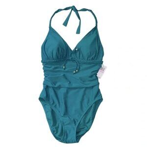 BLEU Rod Beattie Tropic Thunder One Piece Halter Swimsuit sz 6
